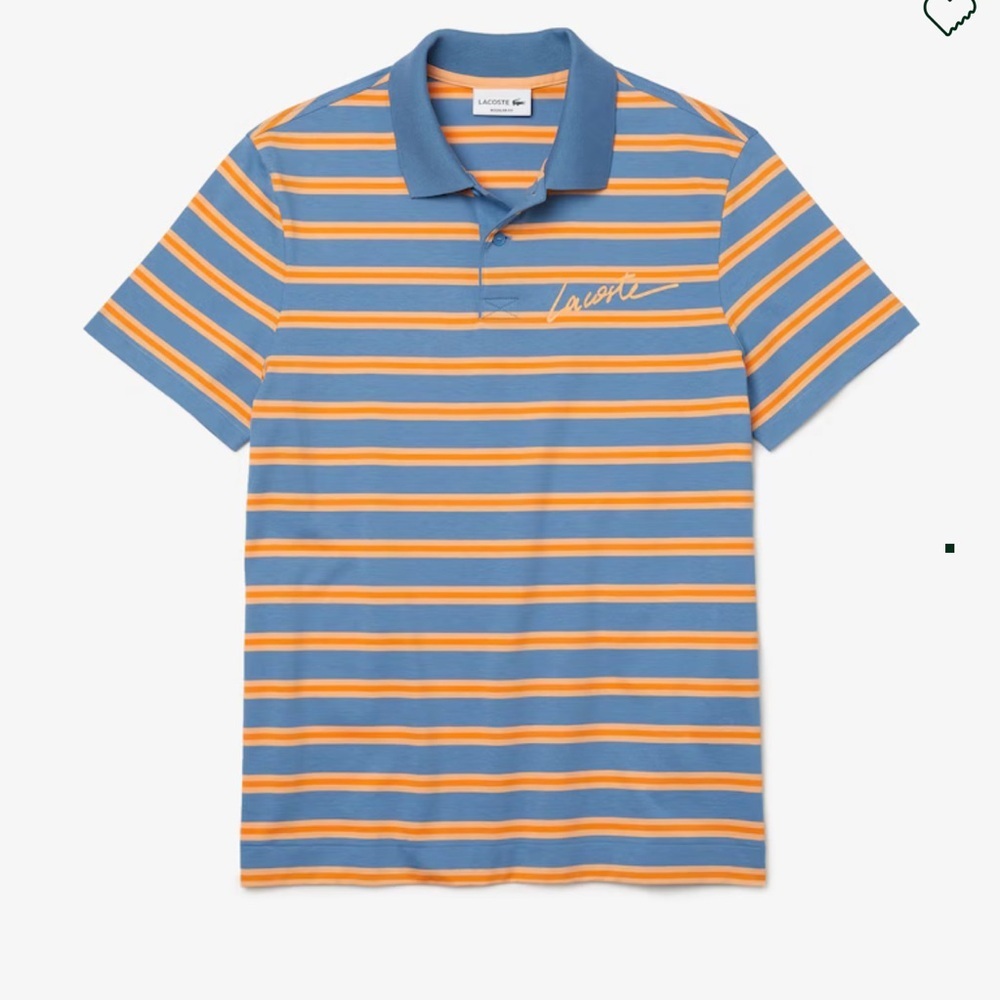 NEW! Lacoste Men's Regular Fit Cotton Polo Striped Shirt Medium NWT